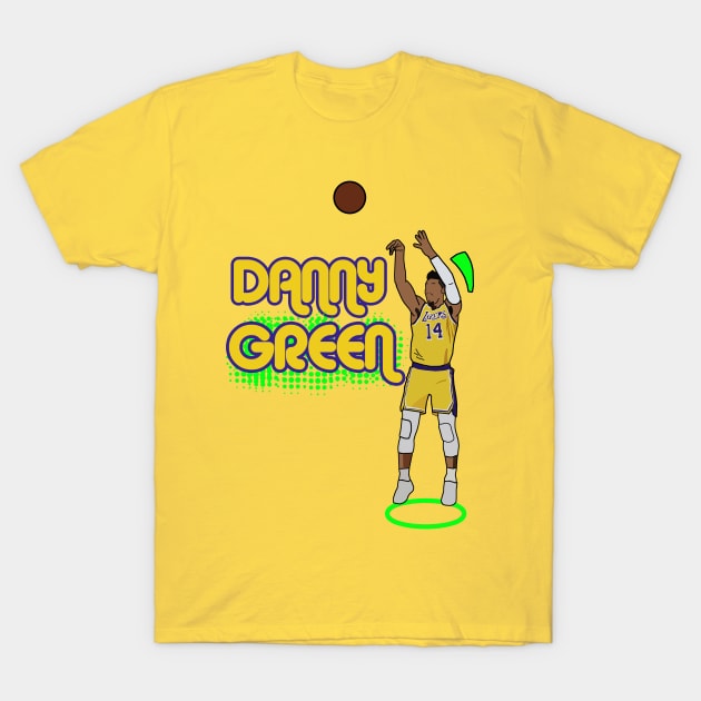 Danny Green Los Angeles Lakers T-Shirt by xavierjfong